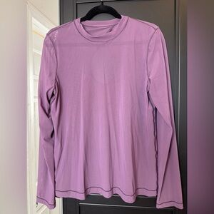 EUC Lululemon Keyhole mesh long sleeve